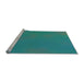 Sideview of Machine Washable Transitional Dark Cyan Green Rug, wshpat3294lblu