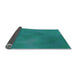 Thickness of Patterned Dark Cyan Green Rug, pat3295lblu