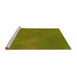 Sideview of Machine Washable Transitional Olive Green Rug, wshpat3295yw