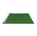 Sideview of Machine Washable Transitional Deep Emerald Green Rug, wshpat3296grn