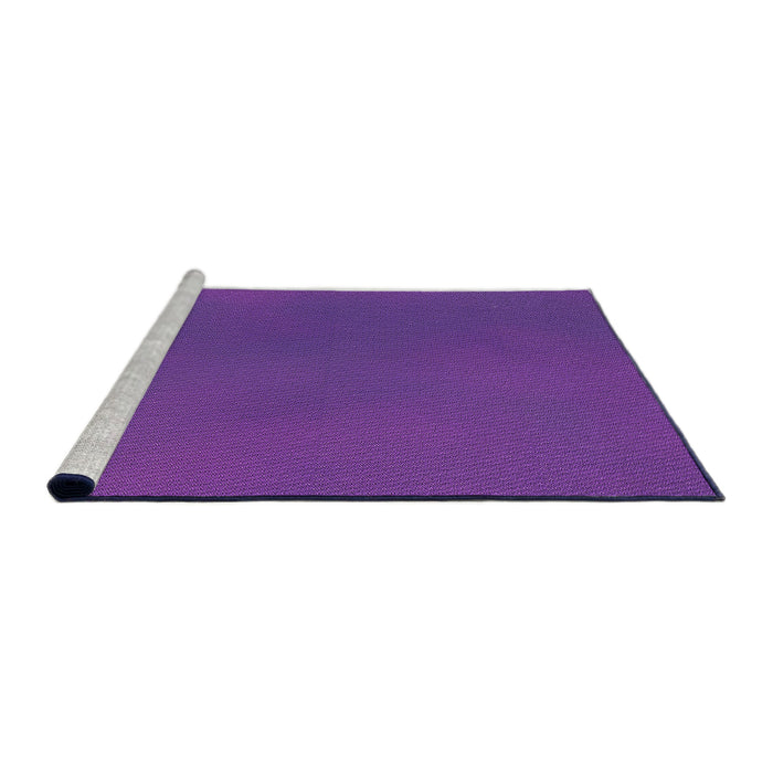 Sideview of Machine Washable Transitional Amethyst Purple Rug, wshpat3296pur
