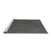 Sideview of Machine Washable Transitional Silver Gray Rug, wshpat3297gry