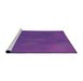 Sideview of Machine Washable Transitional Amethyst Purple Rug, wshpat3297pur