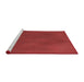 Sideview of Machine Washable Transitional Red Rug, wshpat3297rd