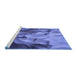 Sideview of Machine Washable Transitional Sky Blue Rug, wshpat3298blu