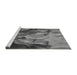 Sideview of Machine Washable Transitional Gray Rug, wshpat3298gry