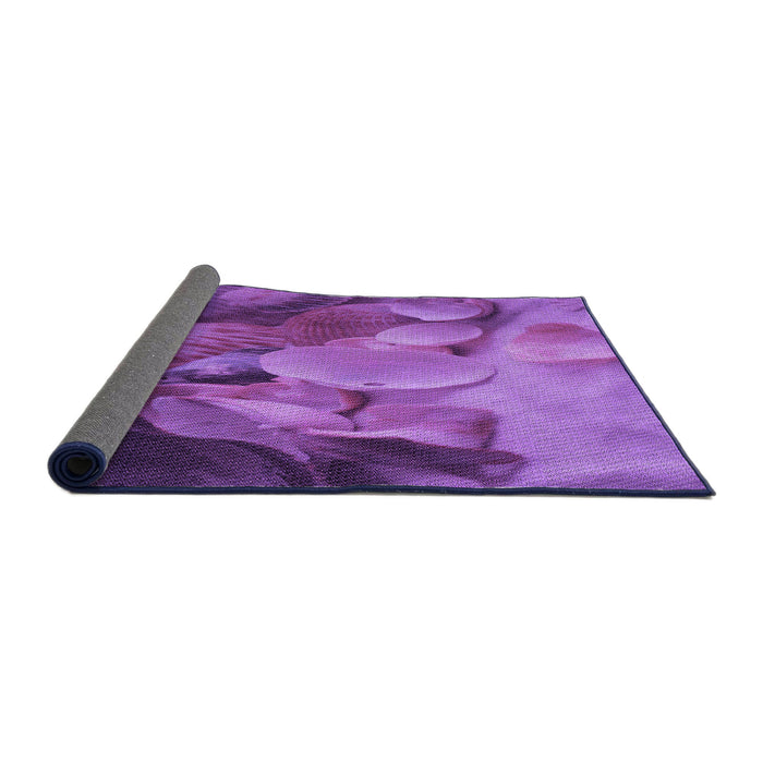 Thickness of Patterned Purple Rug, pat3298pur
