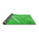 Thickness of Patterned Lime Green Rug, pat3299grn