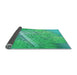 Thickness of Patterned Spring Green Rug, pat3299lblu