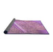 Thickness of Patterned Orchid Purple Rug, pat3299pur