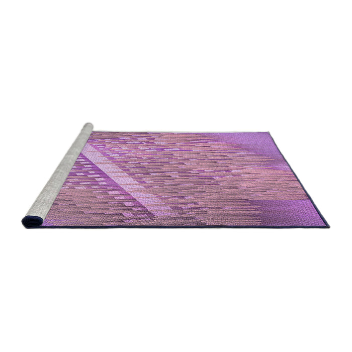 Sideview of Machine Washable Transitional Orchid Purple Rug, wshpat3299pur