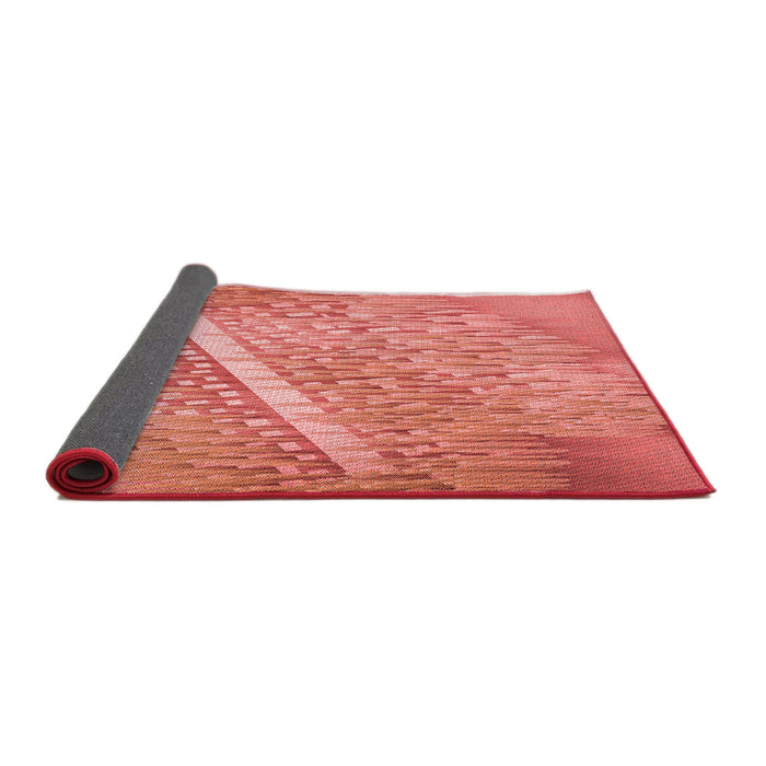 Thickness of Patterned Fire Red Rug, pat3299rd