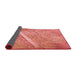 Thickness of Patterned Fire Red Rug, pat3299rd