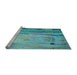 Machine Washable Transitional Aquamarine Stone Green Rug in a Bedroom, wshpat33lblu