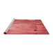 Sideview of Machine Washable Transitional Red Rug, wshpat33rd