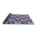 Thickness of Patterned Purple Rug, pat330blu