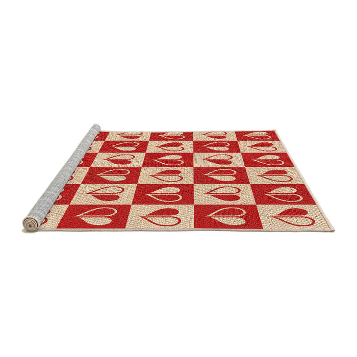 Sideview of Machine Washable Transitional Red Rug, wshpat330org