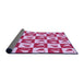 Sideview of Patterned Blossom Pink Rug, pat330pur