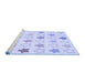 Sideview of Machine Washable Transitional Lavender Blue Rug, wshpat3300blu