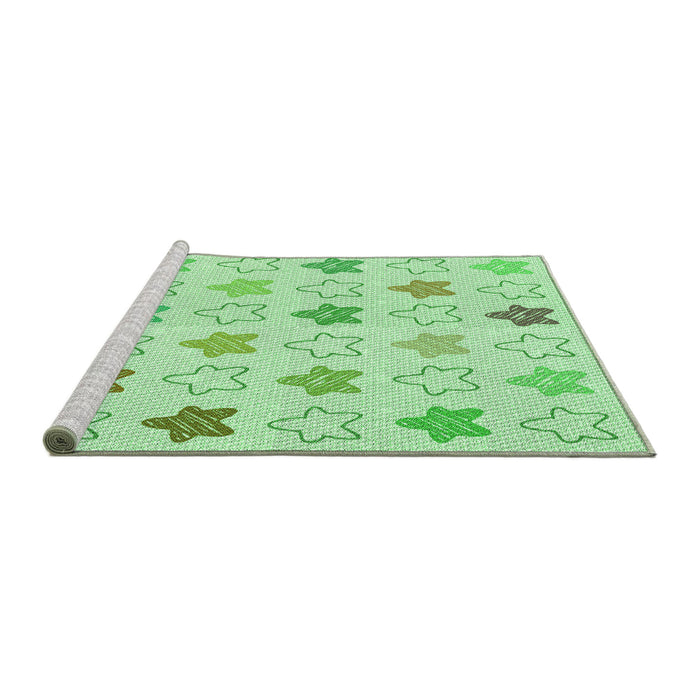 Sideview of Machine Washable Transitional Mint Green Rug, wshpat3300grn