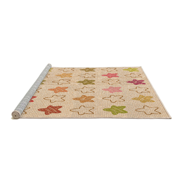 Sideview of Machine Washable Transitional Navajo White Gold Rug, wshpat3300org