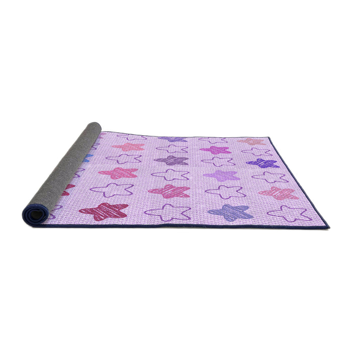 Thickness of Patterned Purple Rug, pat3300pur