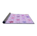 Thickness of Patterned Purple Rug, pat3300pur