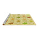 Sideview of Machine Washable Transitional Yellow Rug, wshpat3300yw