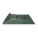 Thickness of Patterned Mint Green Rug, pat3301lblu