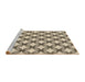 Sideview of Machine Washable Transitional Vanilla Gold Rug, wshpat3302brn