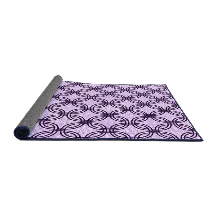 Thickness of Patterned Purple Rug, pat3302pur