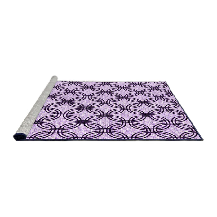 Sideview of Machine Washable Transitional Purple Rug, wshpat3302pur
