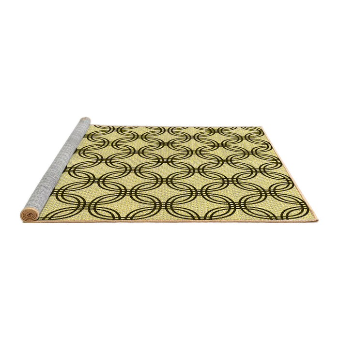 Sideview of Machine Washable Transitional Red Brown Rug, wshpat3302yw