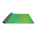 Thickness of Patterned Neon Green Rug, pat3303grn