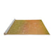 Sideview of Machine Washable Transitional Yellow Rug, wshpat3303org