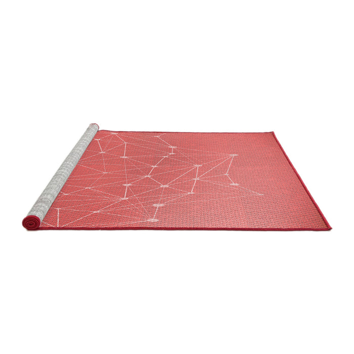 Sideview of Machine Washable Transitional Red Rug, wshpat3303rd