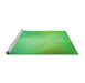 Sideview of Machine Washable Transitional Neon Green Rug, wshpat3304grn