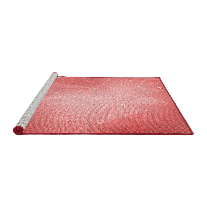 Sideview of Machine Washable Transitional Light Coral Pink Rug, wshpat3304rd
