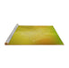 Sideview of Machine Washable Transitional Yellow Rug, wshpat3304yw