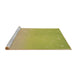 Sideview of Machine Washable Transitional Golden Brown Yellow Rug, wshpat3305brn