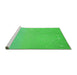 Sideview of Machine Washable Transitional Neon Green Rug, wshpat3305grn