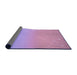 Thickness of Patterned Bright Lilac Purple Rug, pat3305pur