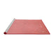 Sideview of Machine Washable Transitional Fire Red Rug, wshpat3305rd