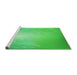 Sideview of Machine Washable Transitional Neon Green Rug, wshpat3306grn