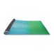 Thickness of Patterned Dark Turquoise Green Rug, pat3306lblu