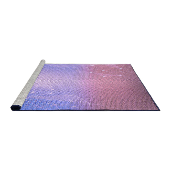 Sideview of Machine Washable Transitional Lilac Purple Rug, wshpat3306pur