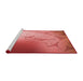 Sideview of Machine Washable Transitional Ruby Red Rug, wshpat3307rd