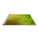 Sideview of Machine Washable Transitional Dark Yellow Green Rug, wshpat3307yw