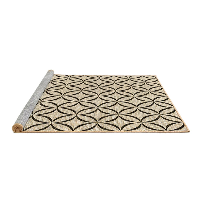 Sideview of Machine Washable Transitional Wheat Beige Rug, wshpat3308brn
