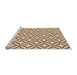 Sideview of Machine Washable Transitional Sienna Brown Rug, wshpat3308org